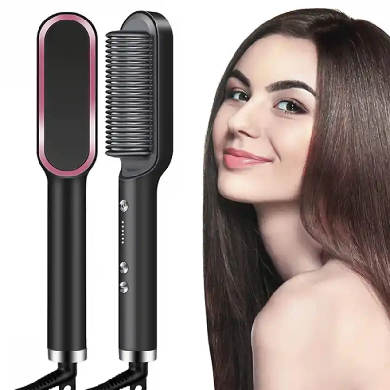 smart hair straightener brush