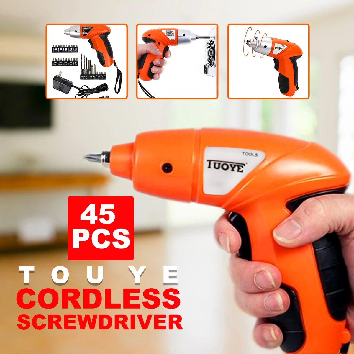 Cordless Screwdriver 45pcs